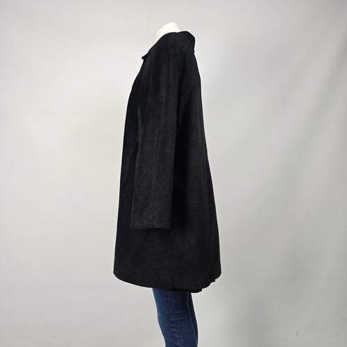 Le Cuir Niko Leather Women’s Black Suede Leather Coat Size 3X