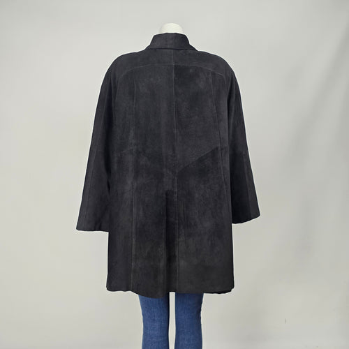 Le Cuir Niko Leather Women’s Black Suede Leather Coat Size 3X