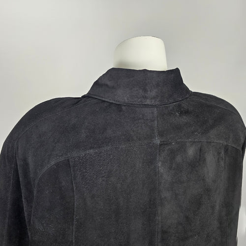 Le Cuir Niko Leather Women’s Black Suede Leather Coat Size 3X