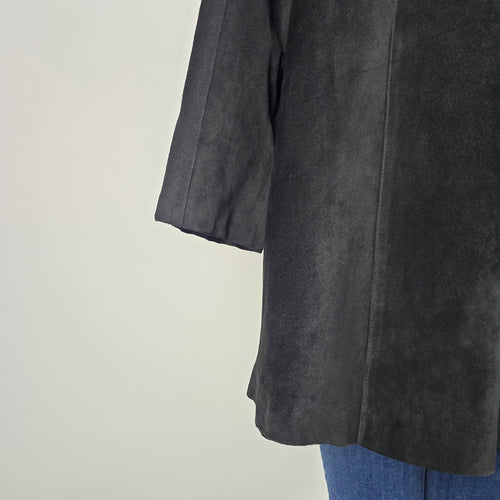 Le Cuir Niko Leather Women’s Black Suede Leather Coat Size 3X