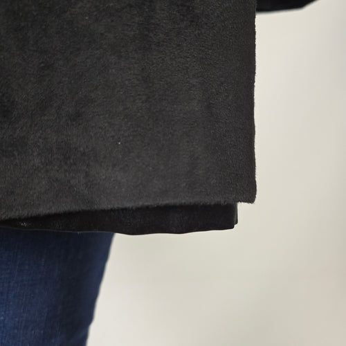 Le Cuir Niko Leather Women’s Black Suede Leather Coat Size 3X