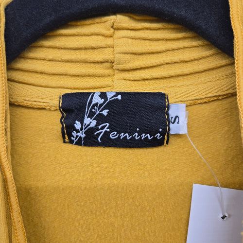 Vintage Fenini Mustard Yellow Cotton Spandex Cardigan Size S