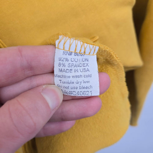 Vintage Fenini Mustard Yellow Cotton Spandex Cardigan Size S