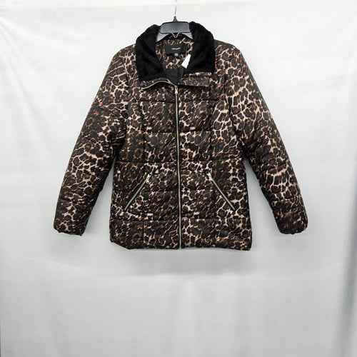 Vero Moda Leopard Print Puffer Jacket Size L