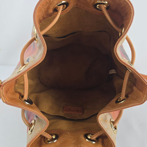 Icon Genuine Leather Floral Bucket Shoulder Crossbody Bag