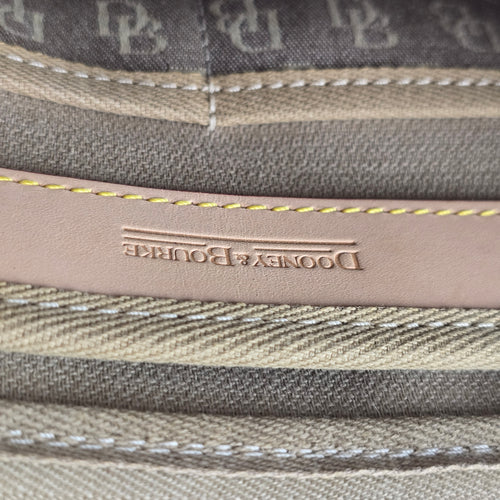 Vintage Dooney & Bourke Signature DB Monogram Shoulder Bag Leather Tassel Y2K