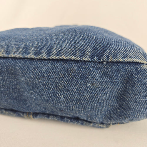 Vintage Blue Denim Multi-Pocket Hobo Shoulder Bag