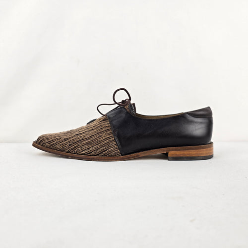 Ruch’s Secret Women’s Brown Black Textured Lace-Up Oxford Shoes Size 7