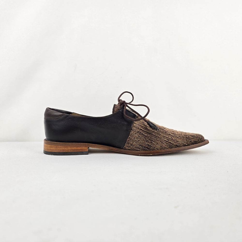 Ruch’s Secret Women’s Brown Black Textured Lace-Up Oxford Shoes Size 7