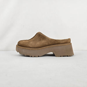 Vintage UGG Brown Suede Platform Clogs Size 8