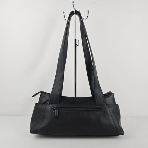 Derek Alexander Black Leather Shoulder Bag