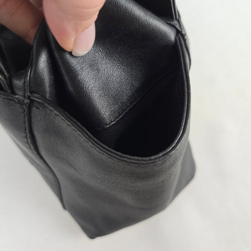 Derek Alexander Black Leather Shoulder Bag