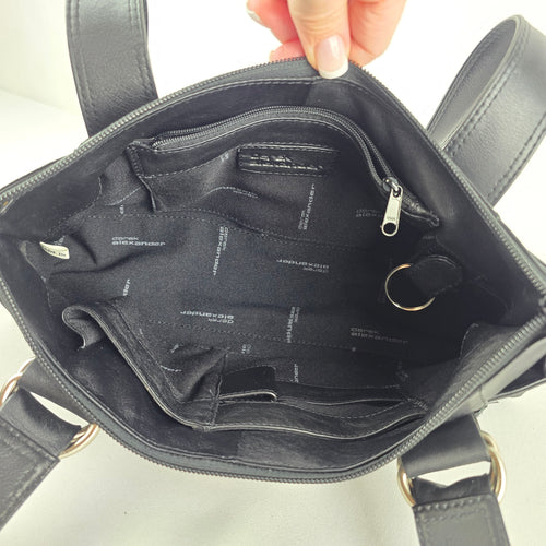 Derek Alexander Black Leather Shoulder Bag