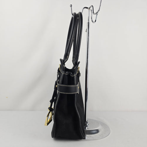 Vintage Ralph Lauren Black Monogram Canvas Handbag