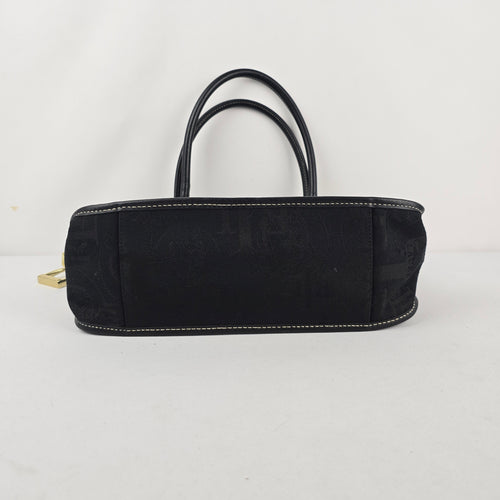 Vintage Ralph Lauren Black Monogram Canvas Handbag