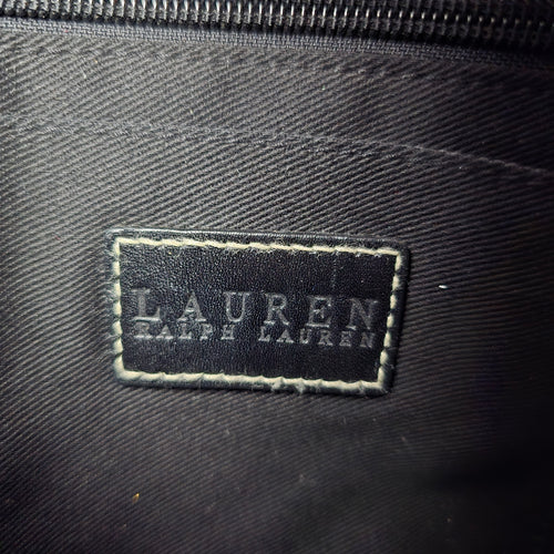 Vintage Ralph Lauren Black Monogram Canvas Handbag