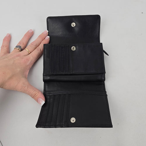 Derek Alexander Black Leather Wallet