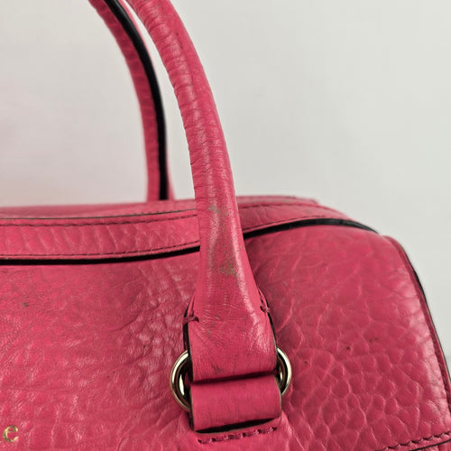 Kate Spade New York Pink Leather Perforated Satchel Crossbody Handbag