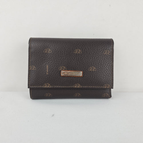 III Milenio Colombia Brown Leather Trifold Wallet ID Card Coin Pocket