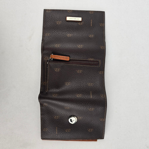 III Milenio Colombia Brown Leather Trifold Wallet ID Card Coin Pocket
