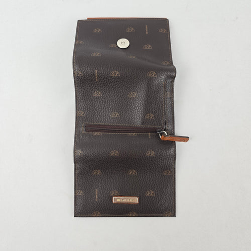 III Milenio Colombia Brown Leather Trifold Wallet ID Card Coin Pocket