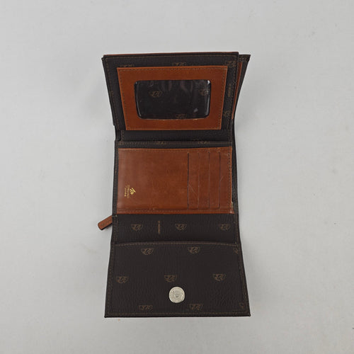 III Milenio Colombia Brown Leather Trifold Wallet ID Card Coin Pocket
