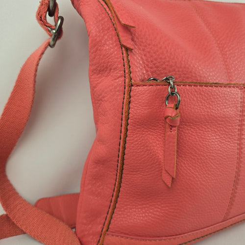 The Sak Coral Pink Leather Crossbody Bag