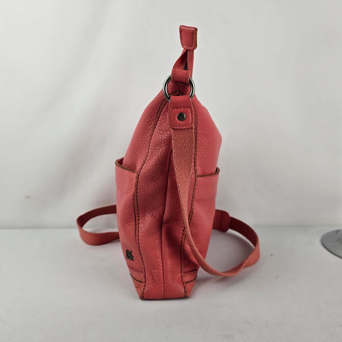 The Sak Coral Pink Leather Crossbody Bag