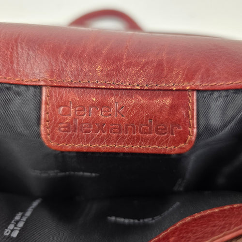 Derek Alexander Burgundy Leather Messenger Bag