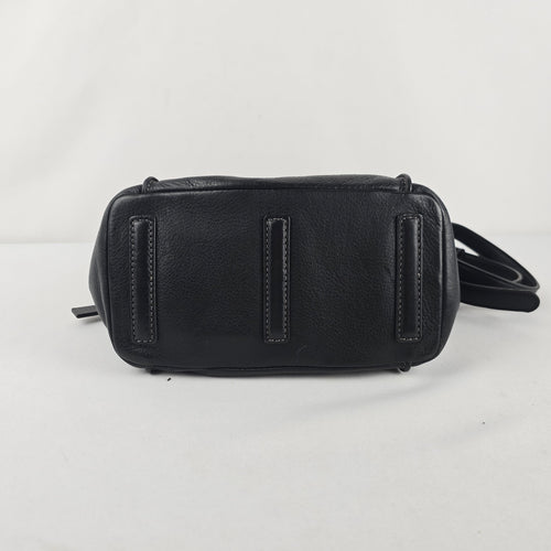 Fossil Emerson Medium Black Leather Satchel Purse