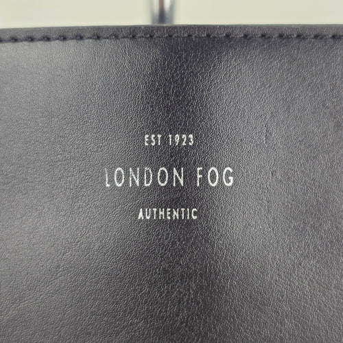 Vintage London Fog Black Structured Handbag Briefcase