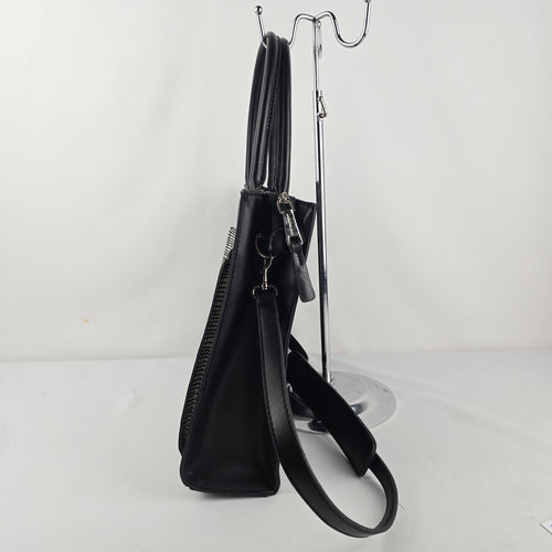 Vintage London Fog Black Structured Handbag Briefcase