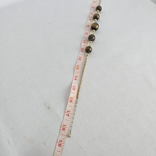 Vintage Signed Monet Graduated Orb Collar Necklace – Brushed Gold Modernist Statement Choker