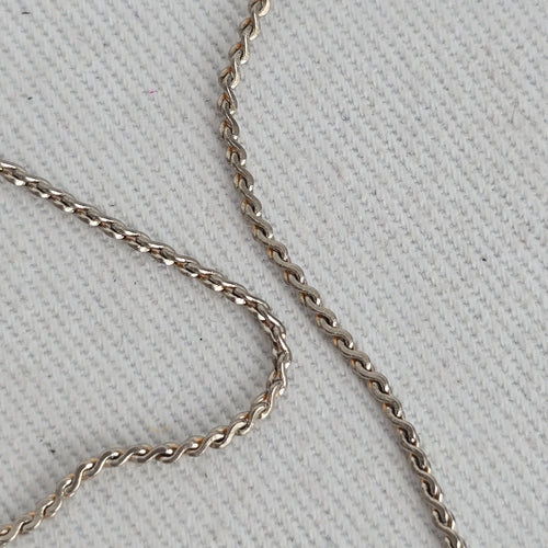 Vintage Silver-Tone Angel Pendant Necklace with Faux Pearl Accent