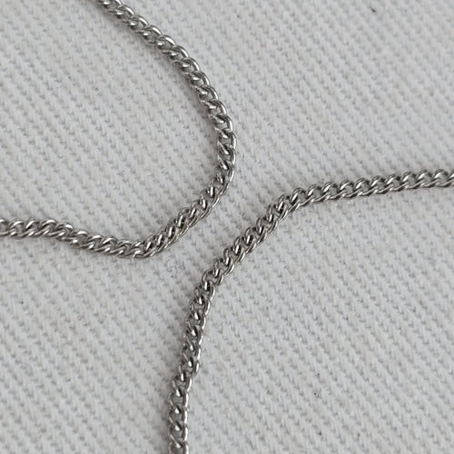 Vintage 925 Sterling Silver Fish Hook Pendant Necklace