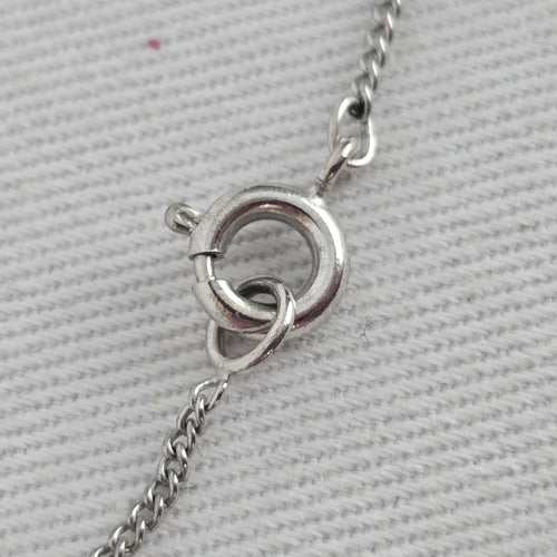 Vintage 925 Sterling Silver Fish Hook Pendant Necklace