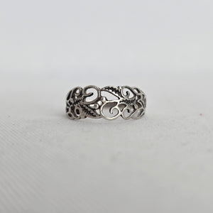 Vintage Sterling Silver Filigree Openwork Ring