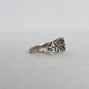 Vintage Sterling Silver Filigree Openwork Ring