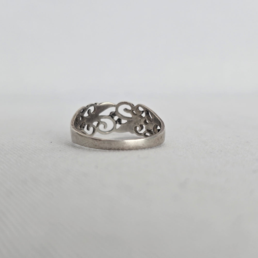 Vintage Sterling Silver Filigree Openwork Ring