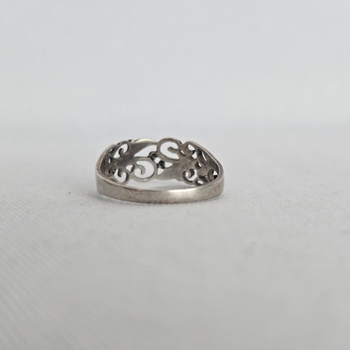 Vintage Sterling Silver Filigree Openwork Ring
