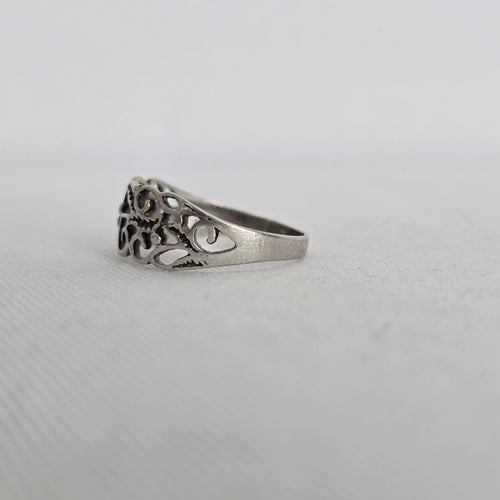 Vintage Sterling Silver Filigree Openwork Ring