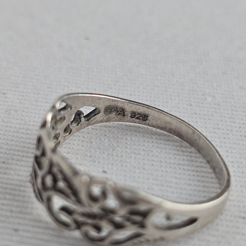 Vintage Sterling Silver Filigree Openwork Ring