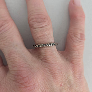 Silpada 925 Sterling Silver Scroll Pattern Band Ring Size 7