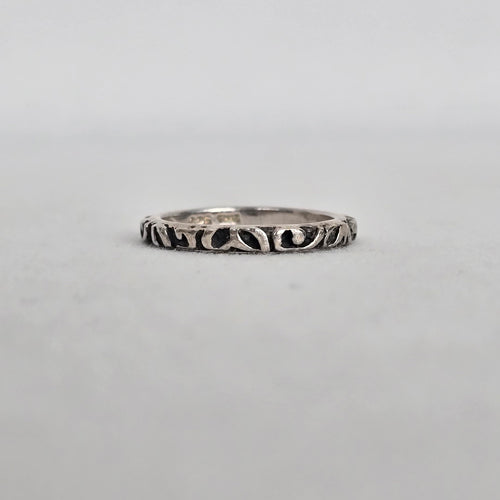 Silpada 925 Sterling Silver Scroll Pattern Band Ring Size 7