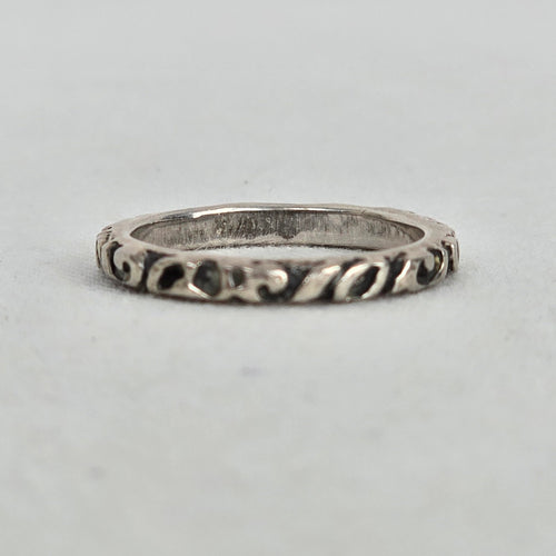 Silpada 925 Sterling Silver Scroll Pattern Band Ring Size 7