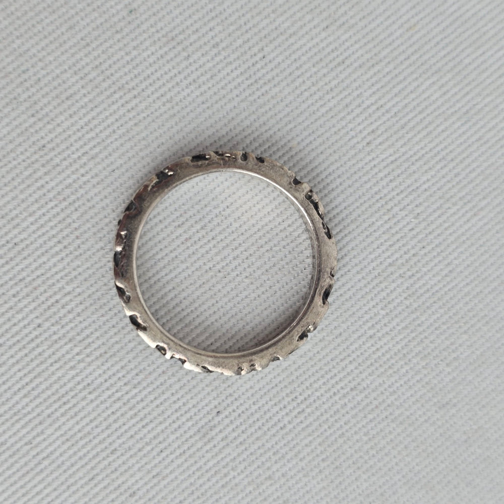 Silpada 925 Sterling Silver Scroll Pattern Band Ring Size 7