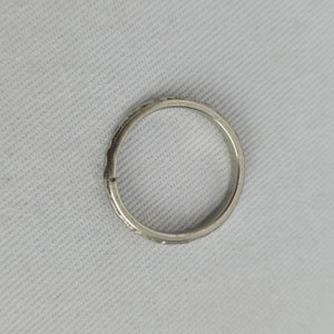 Vintage Silver Textured Band Ring Size 6.25