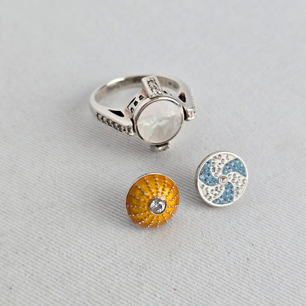 Kameleon 925 Sterling Silver Interchangeable Snap Ring Size 9.25