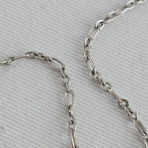Vintage Butler Silver Oval Faceted Stone Pendant Necklace