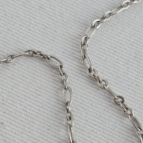 Vintage Butler Silver Oval Faceted Stone Pendant Necklace